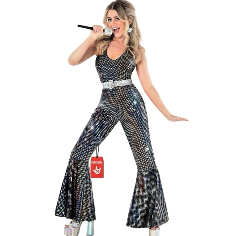 New Morph Disco Halloween themed Costume Outfit Women’s L 70's dancer go go girl
